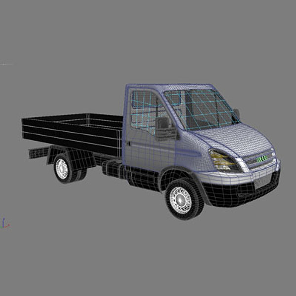 3d iveco van semi - model - Iveco Van with semi - trailer by aldaris81